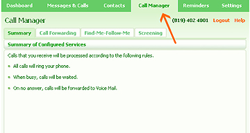 Using the Call Feature Manager